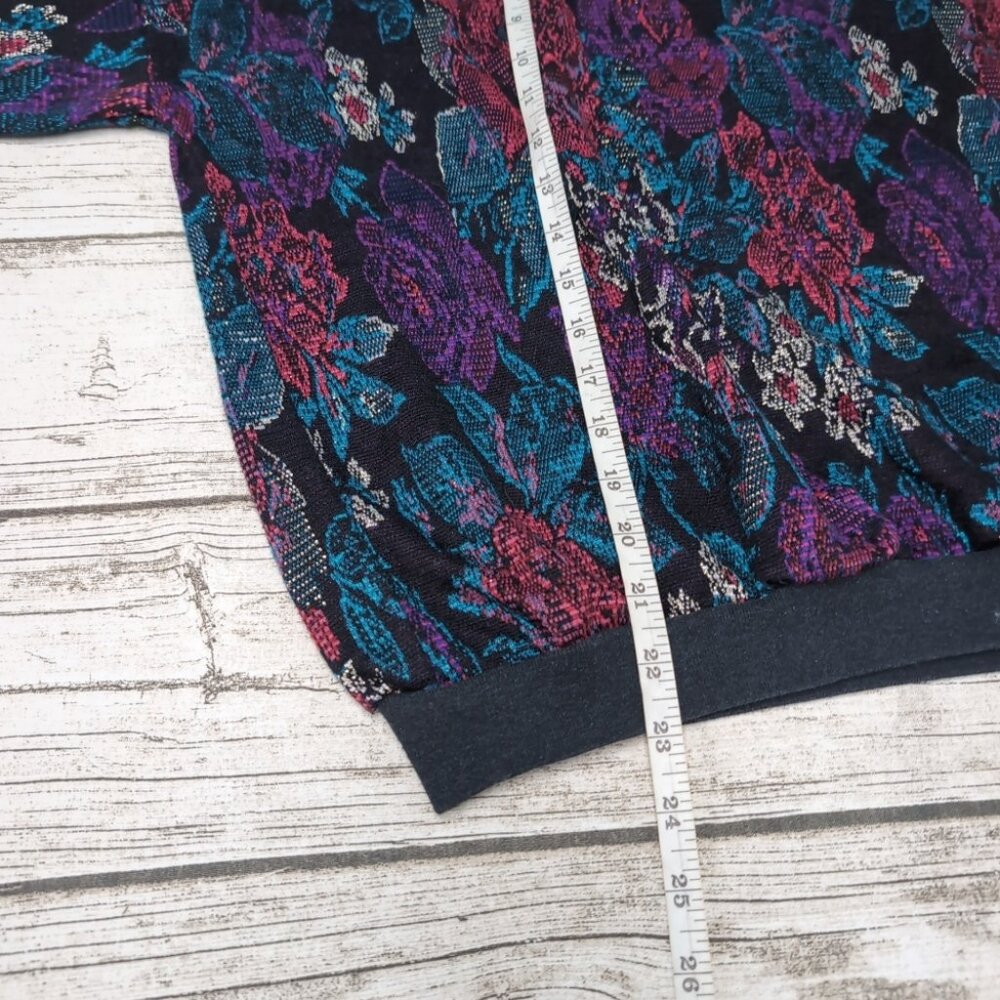Vintage Abstract Floral Design 3/4 Length Sweater - Picture 7 of 9
